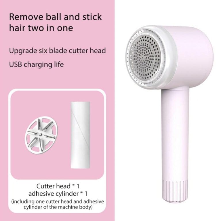 2 in 1 Electric Lint Remover Hairball Trimmer Clothes USB Rechargeable Sweater Shaver Hairball Sticky Roller