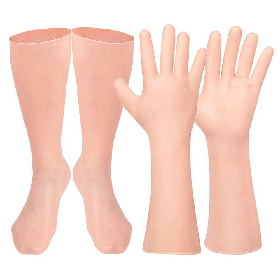 1Pair Silicone Moisturizing Gloves $ Socks Foot Care Long Socks