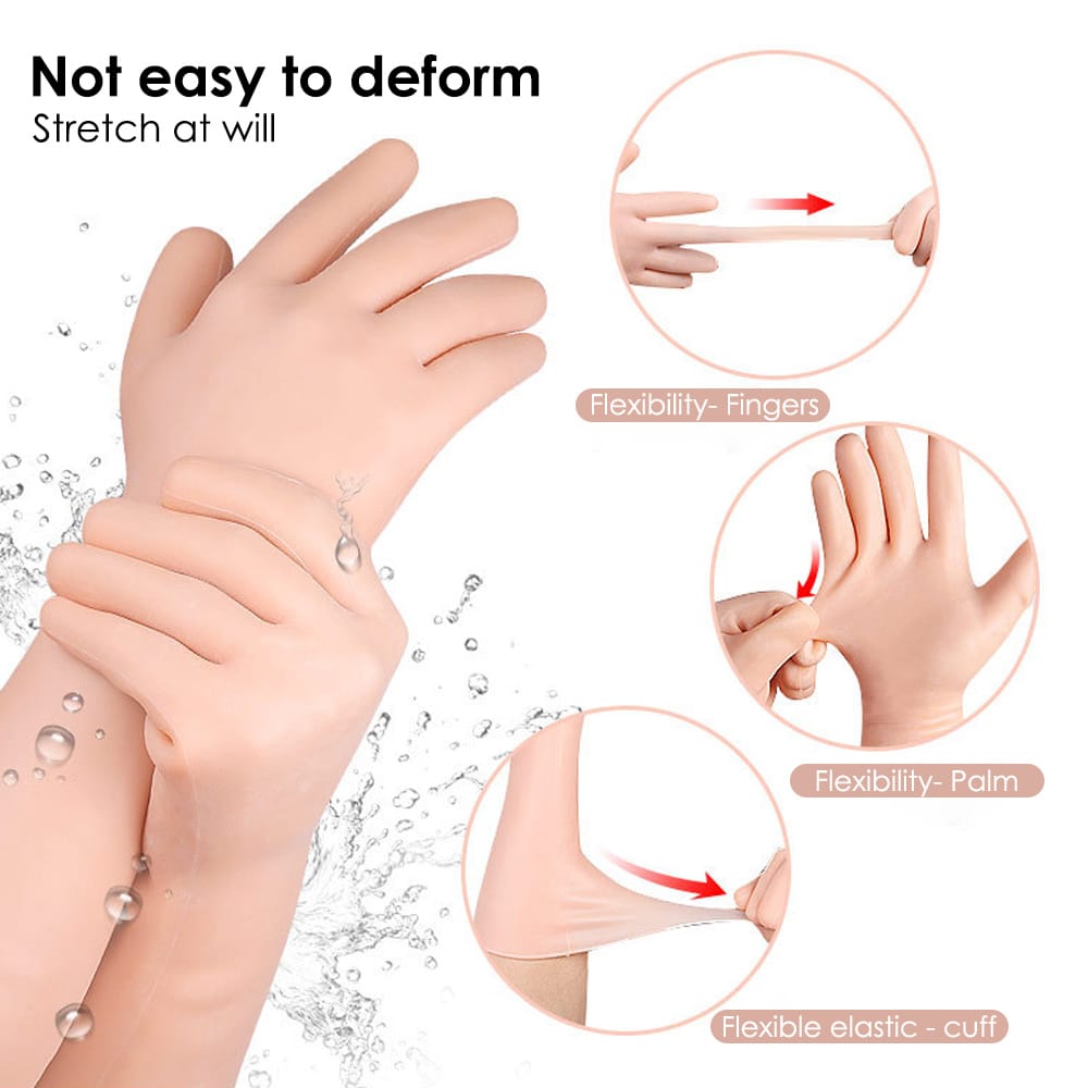 1Pair Silicone Moisturizing Gloves $ Socks Foot Care Long Socks