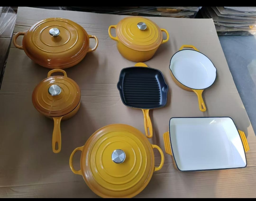 11pcs cast iron cookware