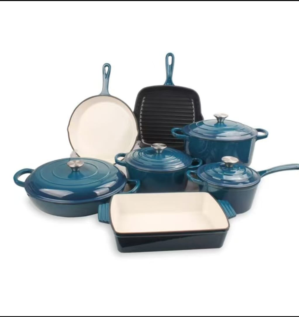11pcs cast iron cookware