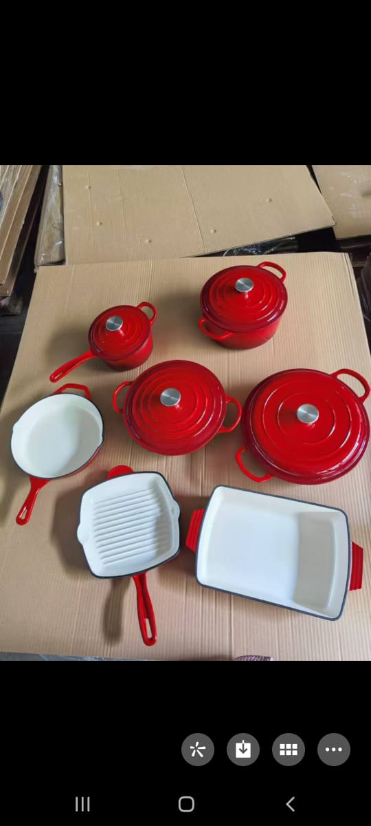 11pcs cast iron cookware