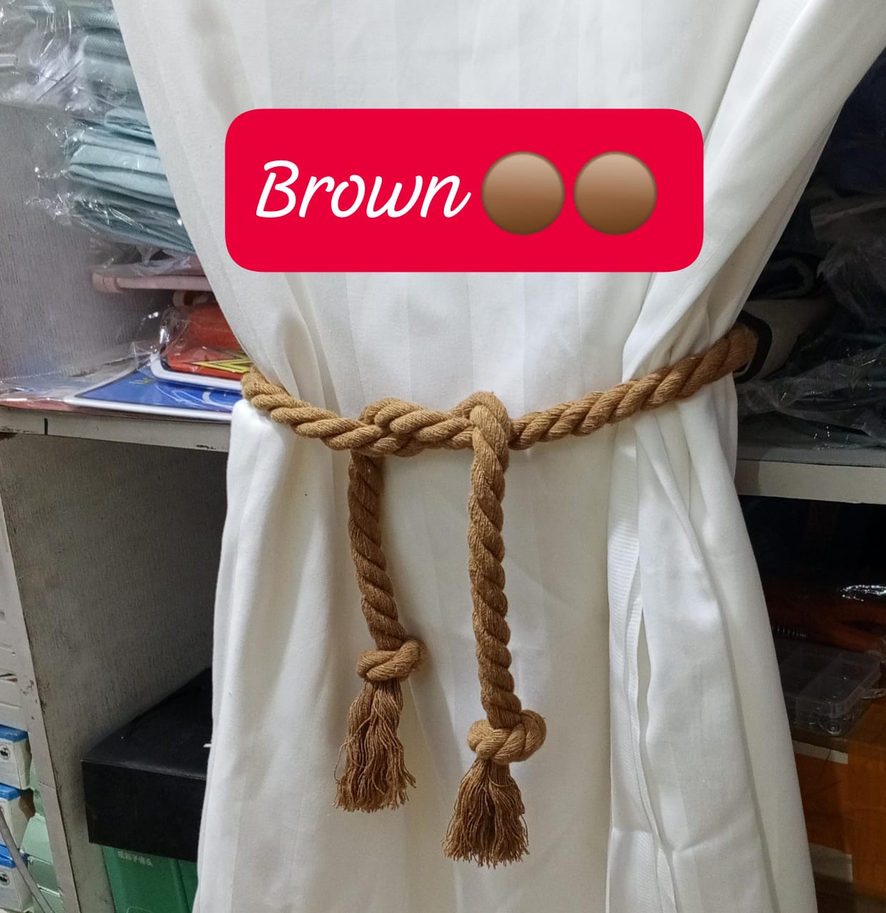 2 Pack Curtain Tiebacks Rope