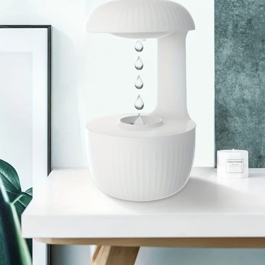 Anti gravity water droplets humidifier