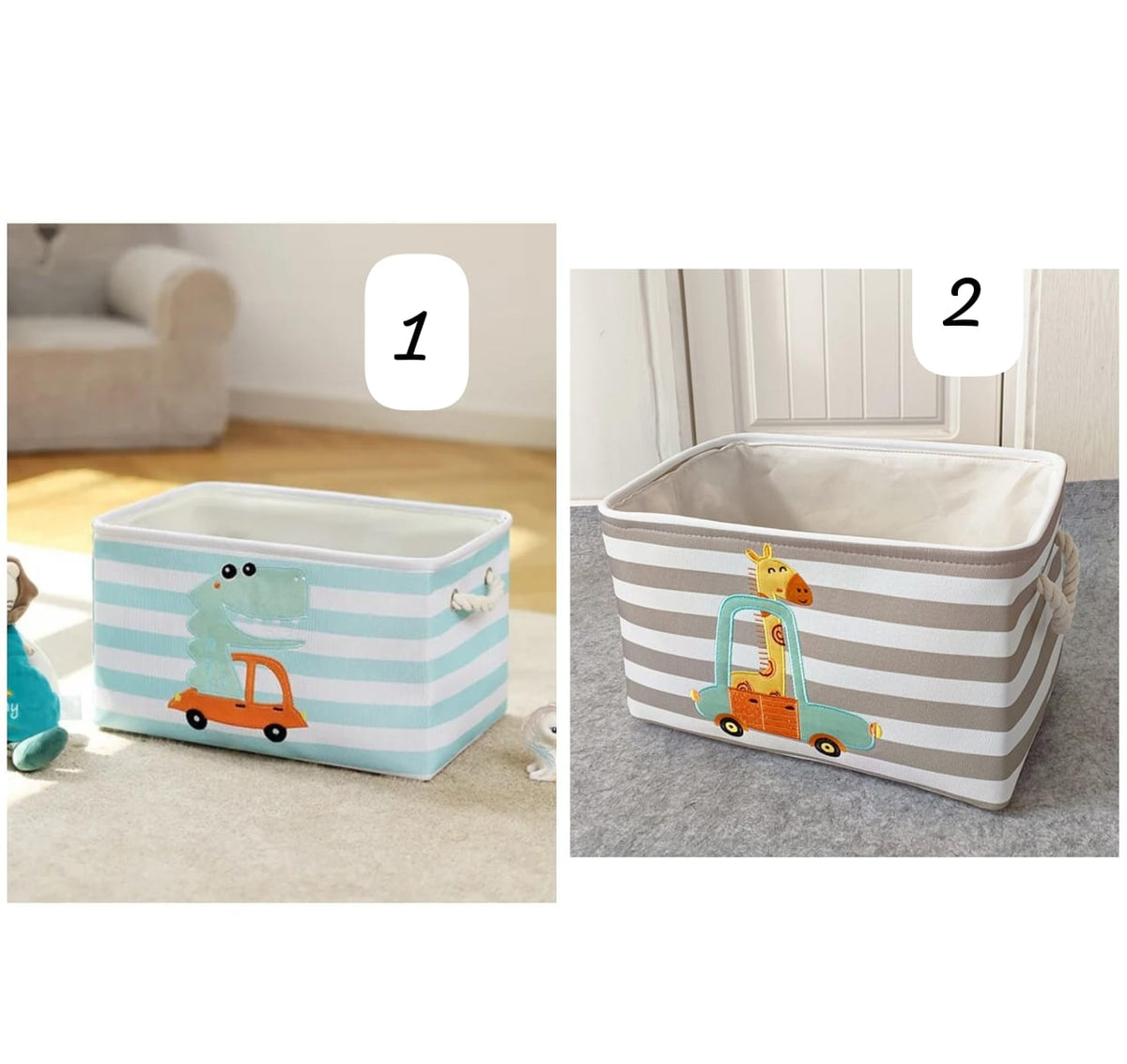 Canvas storage basket