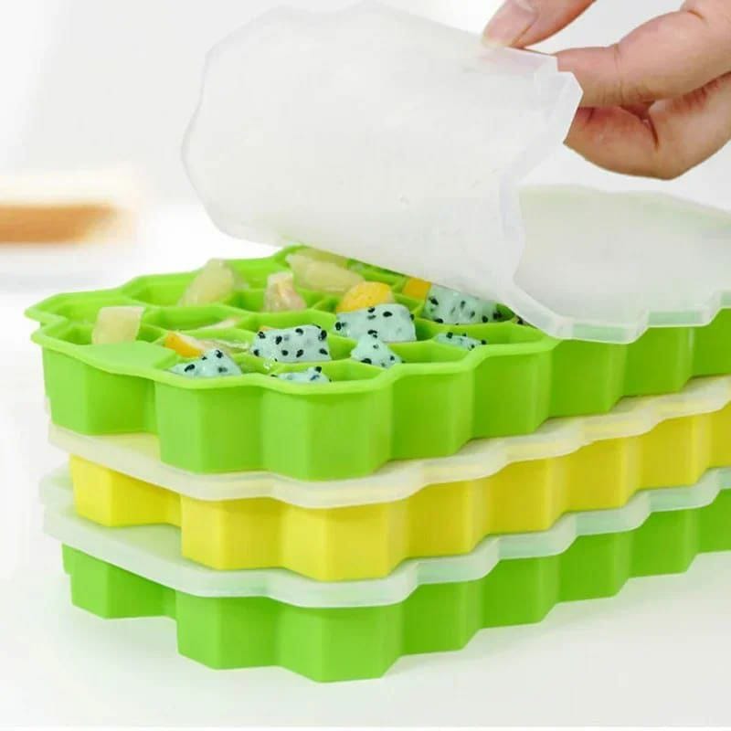 Reusable honey comb silicone ice cube moulds