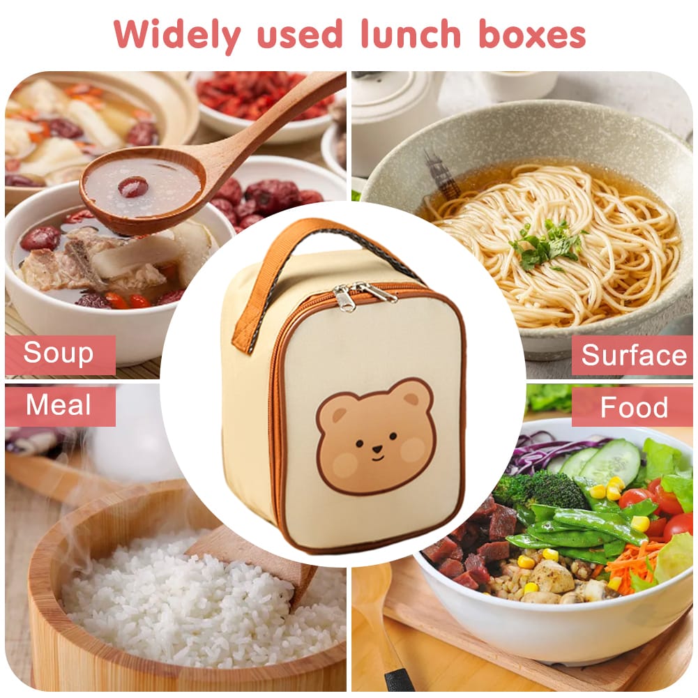 2 in 1 Food Flask Thermos With A Matching Insulated Lunch Bag