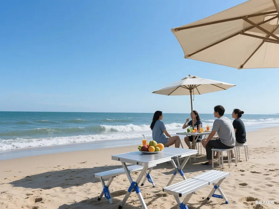 Folding picnic table and chairs set