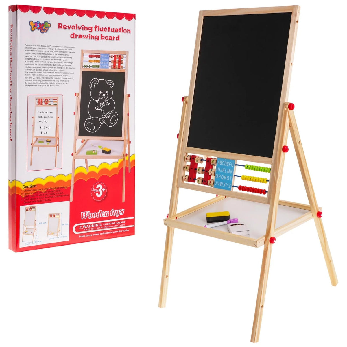 Double sided wooden blackboard