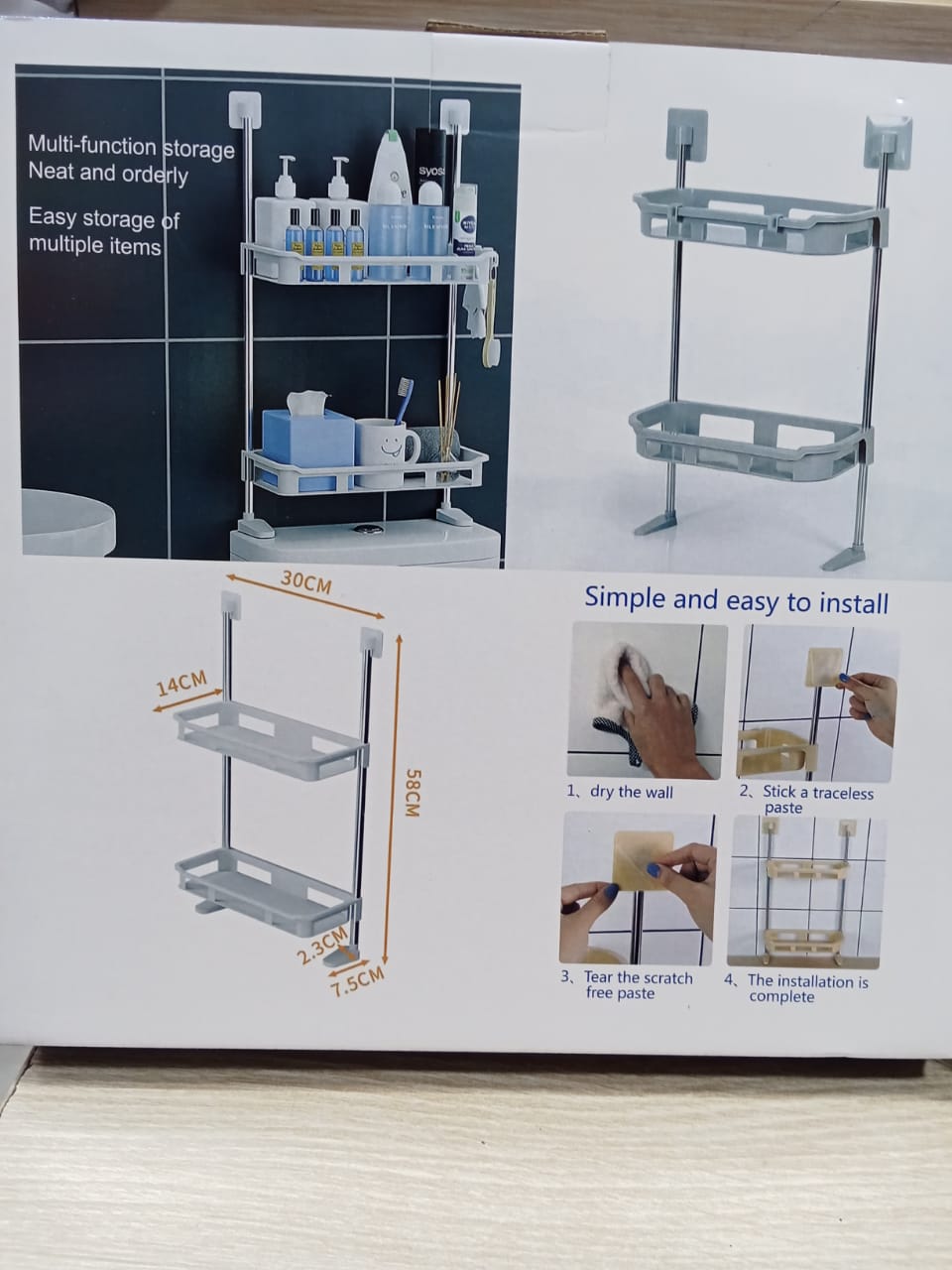 2 layer multi functional storage rack for kitchen and bathroom