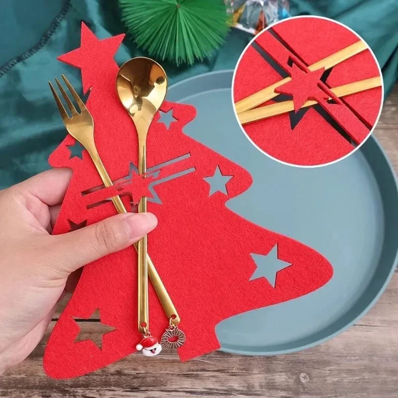 Christmas Cutlery Holder Knife and Fork Pocket