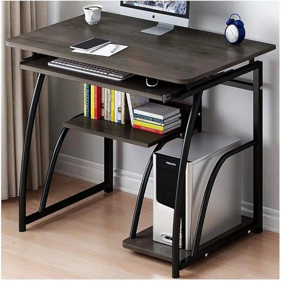 Ergonomic modern compact computer desk