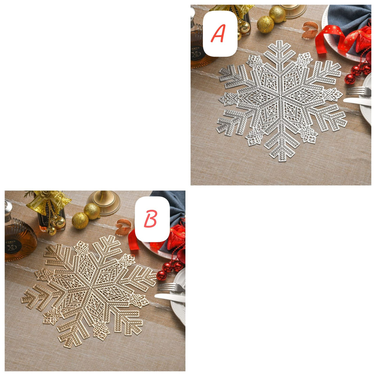 Christmas Snowflake Tablemats set