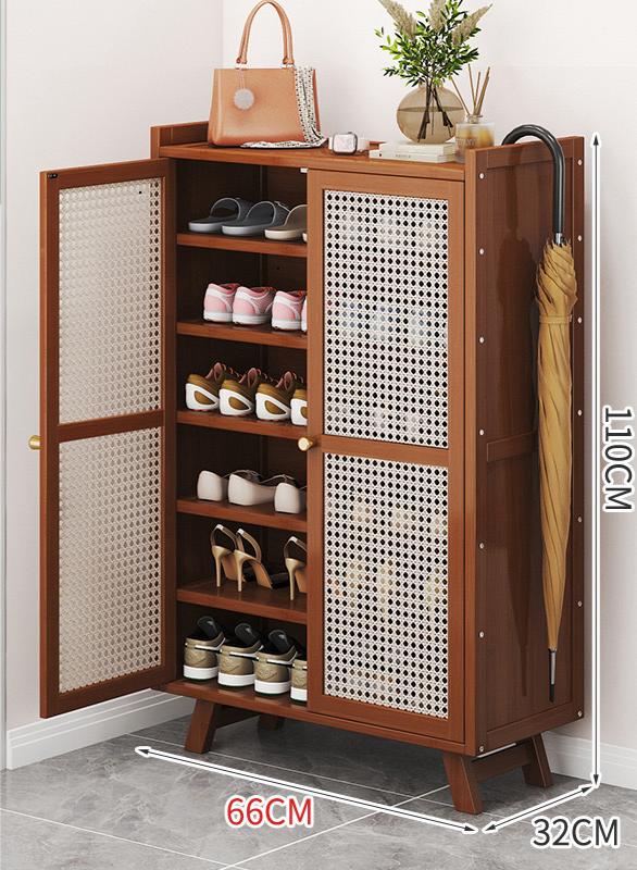 Wooden bamboo shoe rack