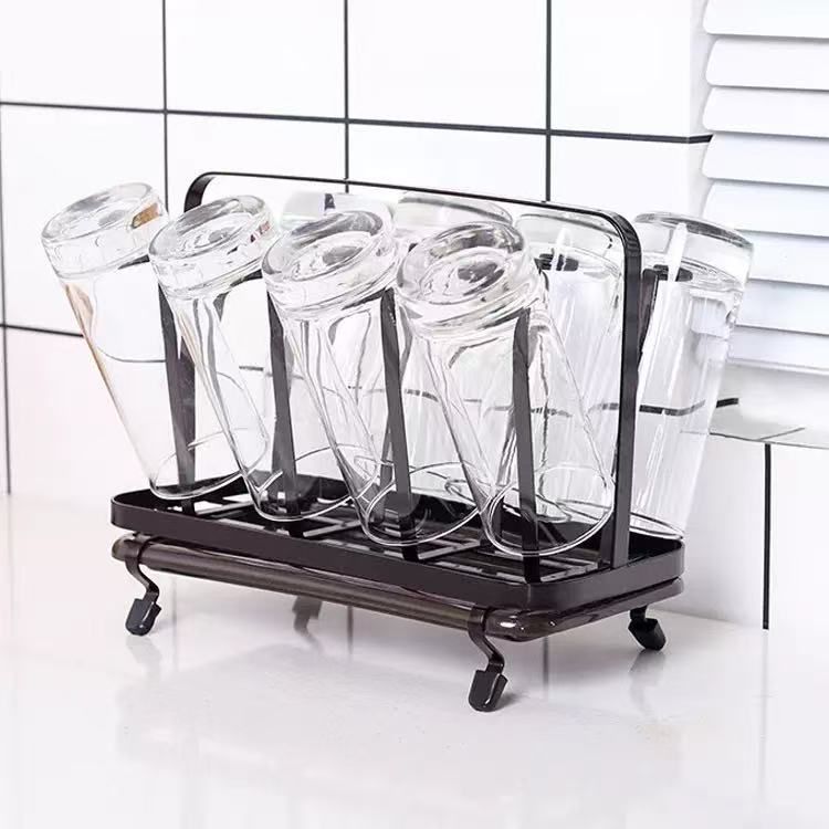 Modern Glass Cup Holder Set