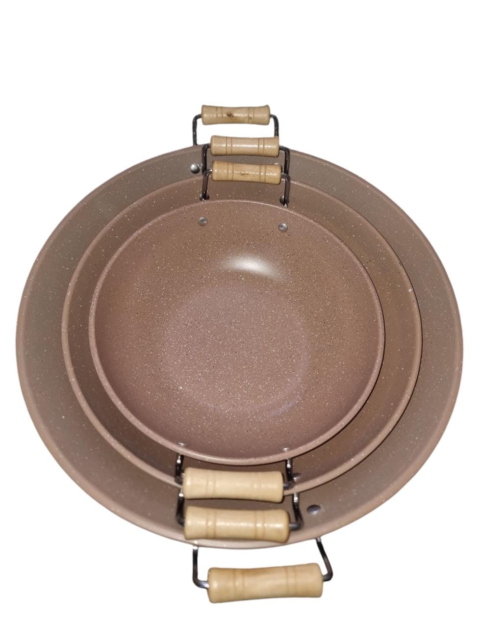 2 handles granite Nonstick deep pans