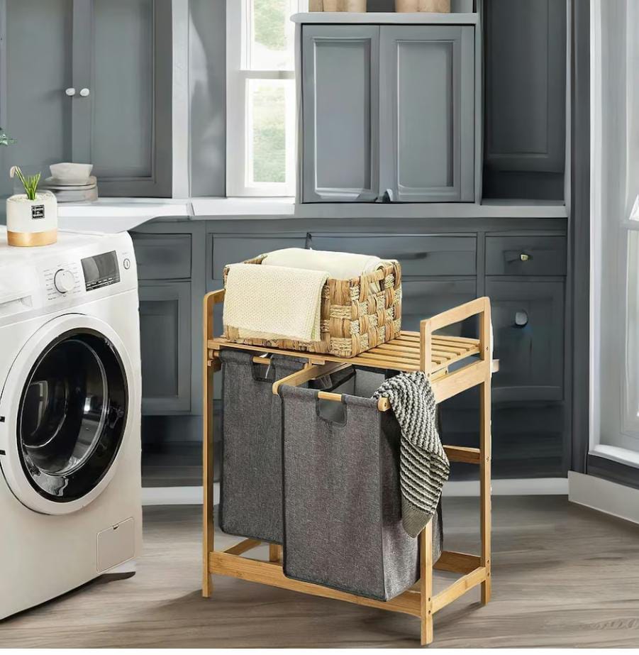 The pullout laundry bags are portable