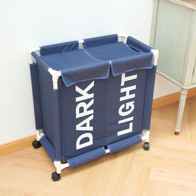 Laundry basket with wheels