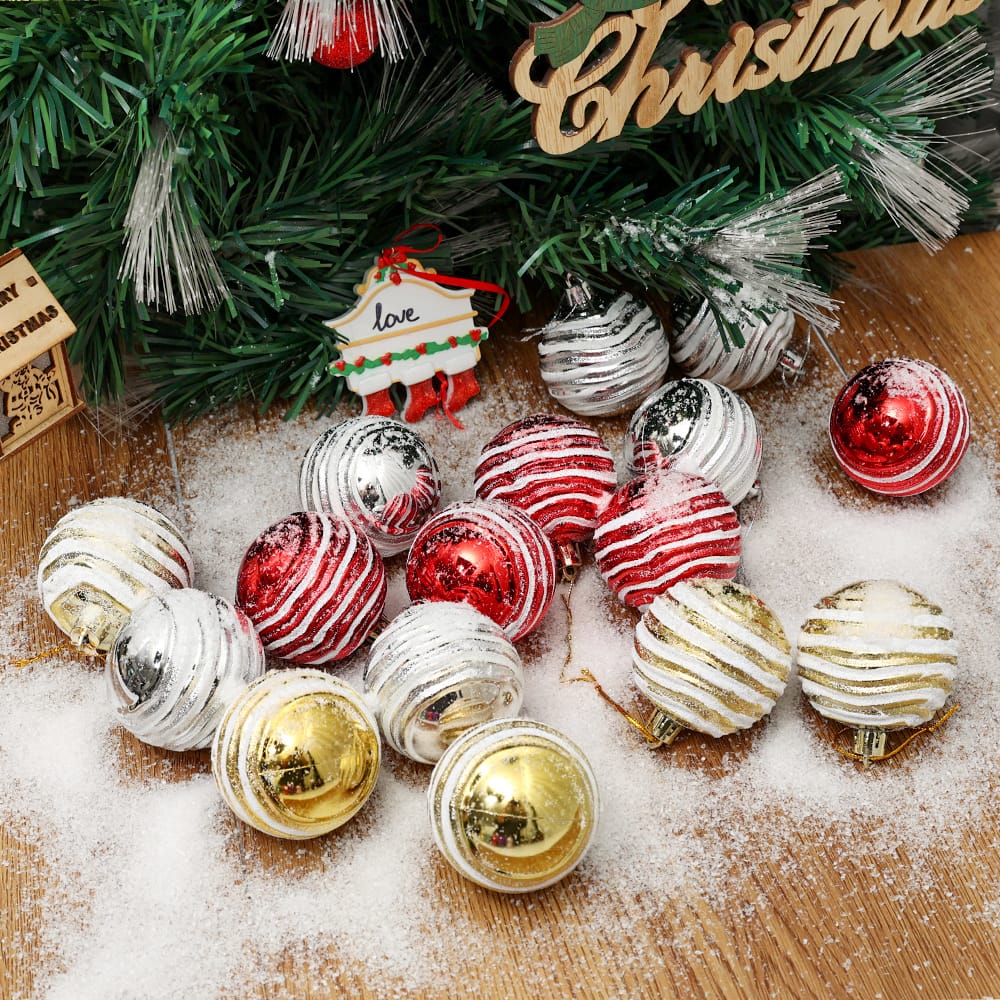 6pcs Colorful 3D Christmas Ball