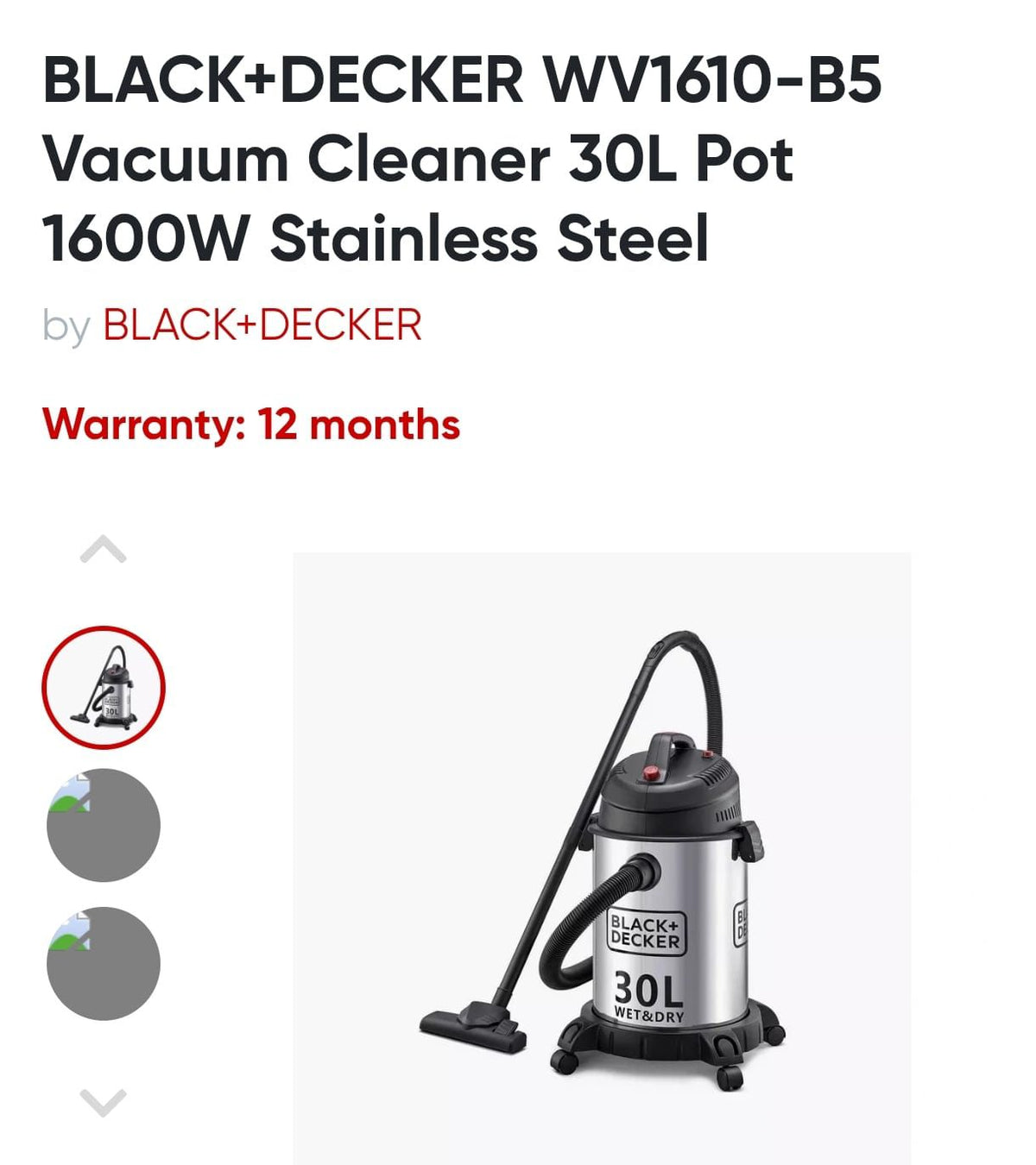 Black+Decker Vacuum Cleaner