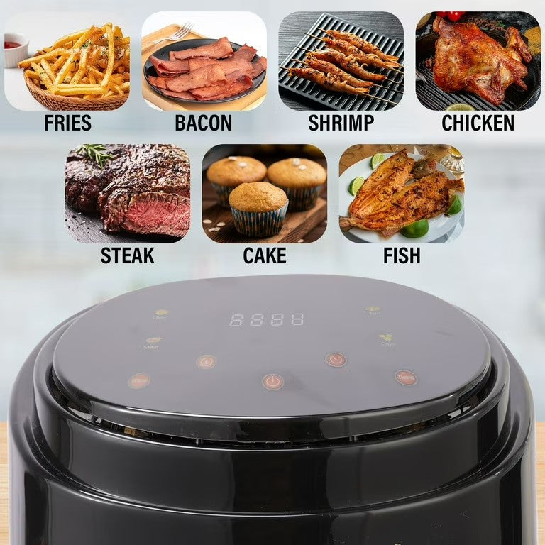 Boma Air Fryer 8L Digital Display Fry with Less Oil for Healthy Food, Adjustable Temperature Control, Cooking Presets & Dishwasher-Safe Basket