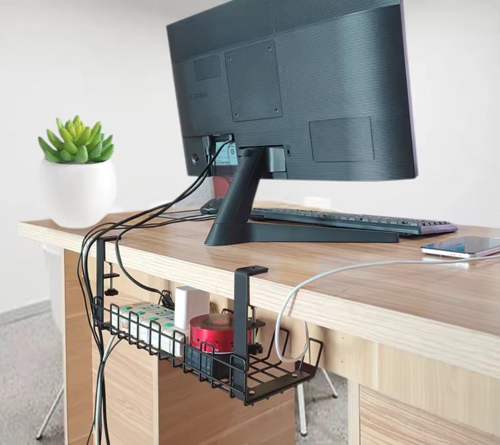 Adjustable Under the Desk Cable Organizer Mesh
