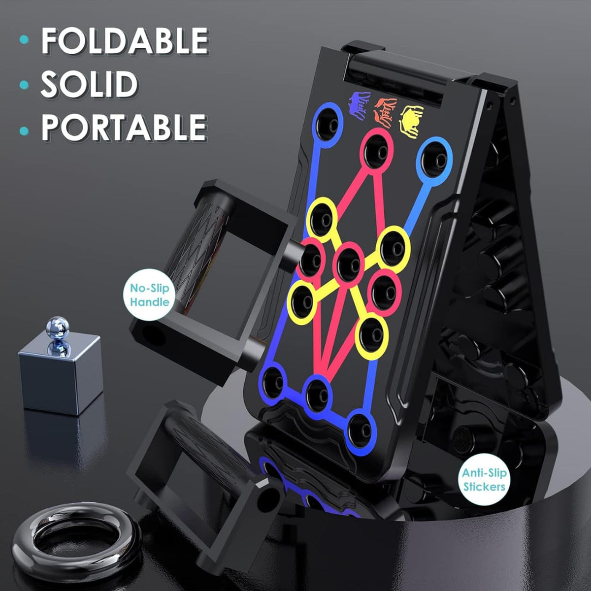 Portable Multifunctional Push-up Board - Fitness and Muscle Training Device Home Workout Set Foldable Push Up Bar