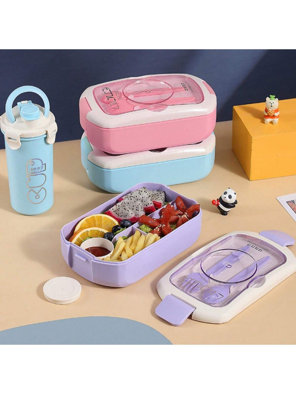2 in 1 LUNCH BOX WITH BOTTLE