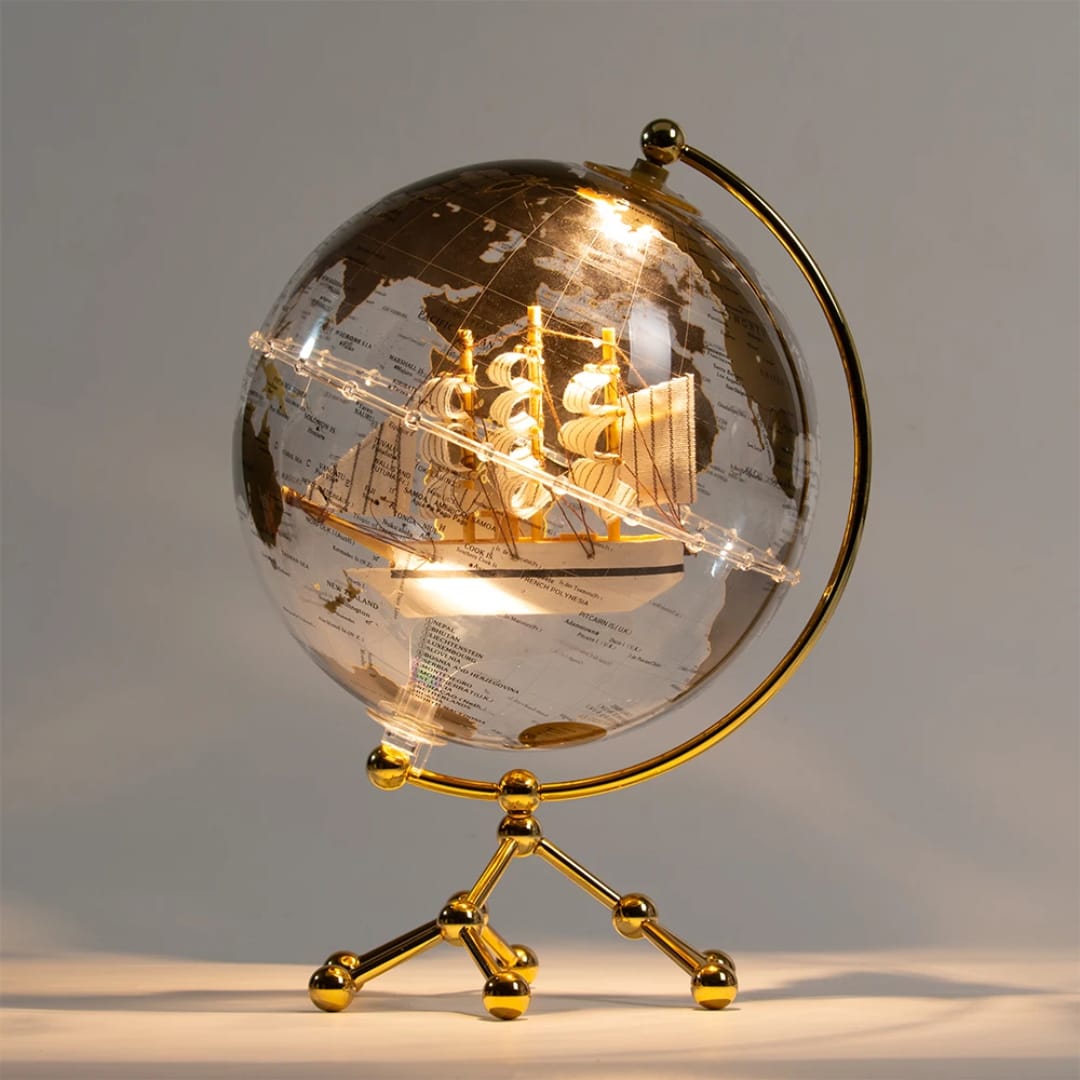 LED World Globe Map with Metal Stand