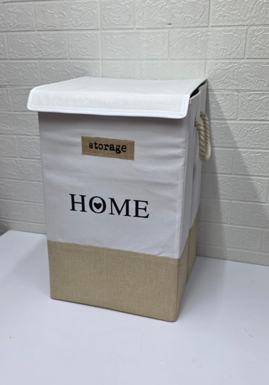 Big size Multipurpose foldable storage/ Laundry baskets with rope handles