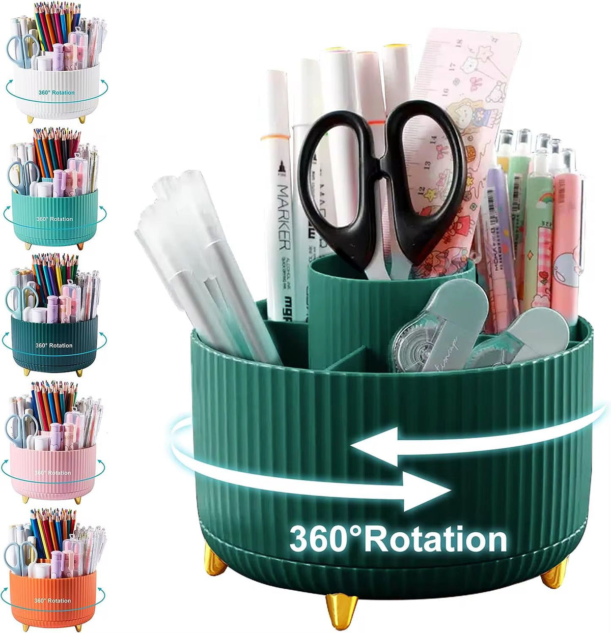 360° rotating desk organizer