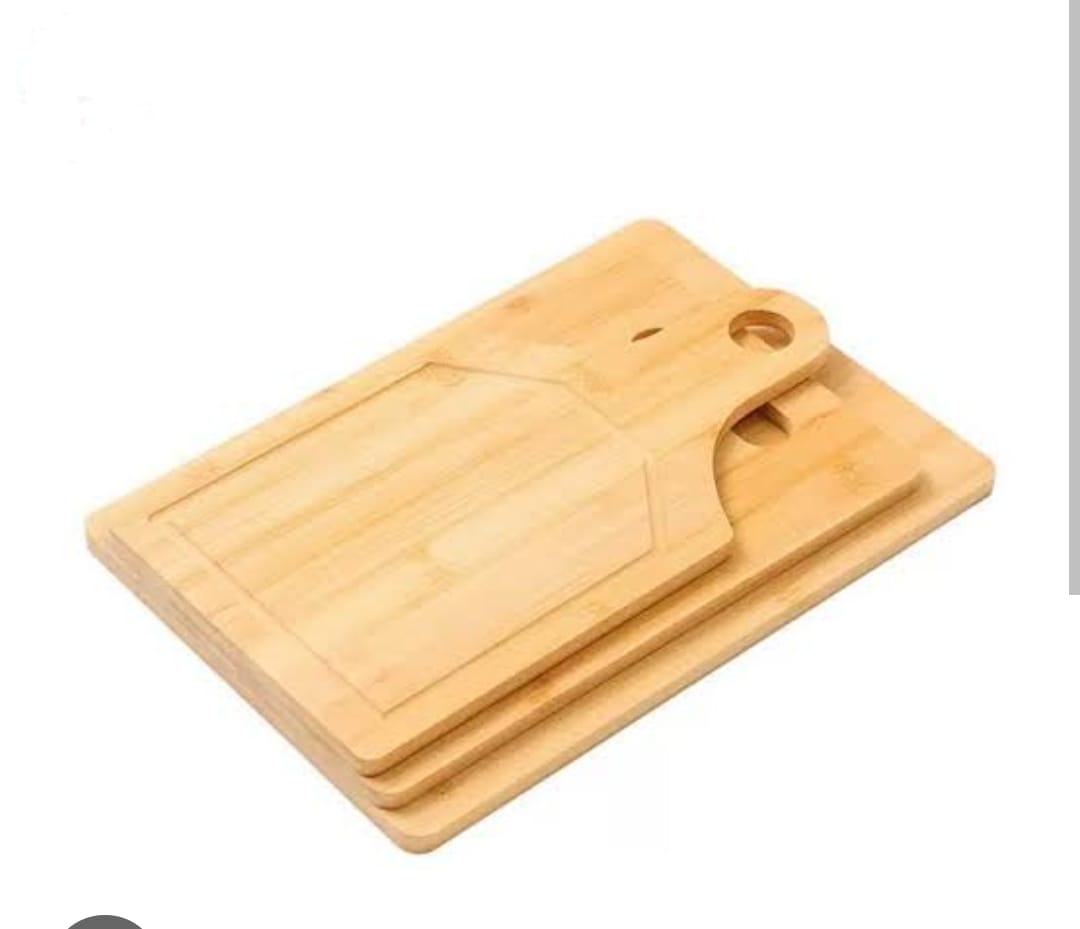 3 in 1 Wooden bamboo Cutting Board Kitchen Cutting Board with Handle Solid Wood Food Board Pizza Bread Fruit Can Hang Cutting Board