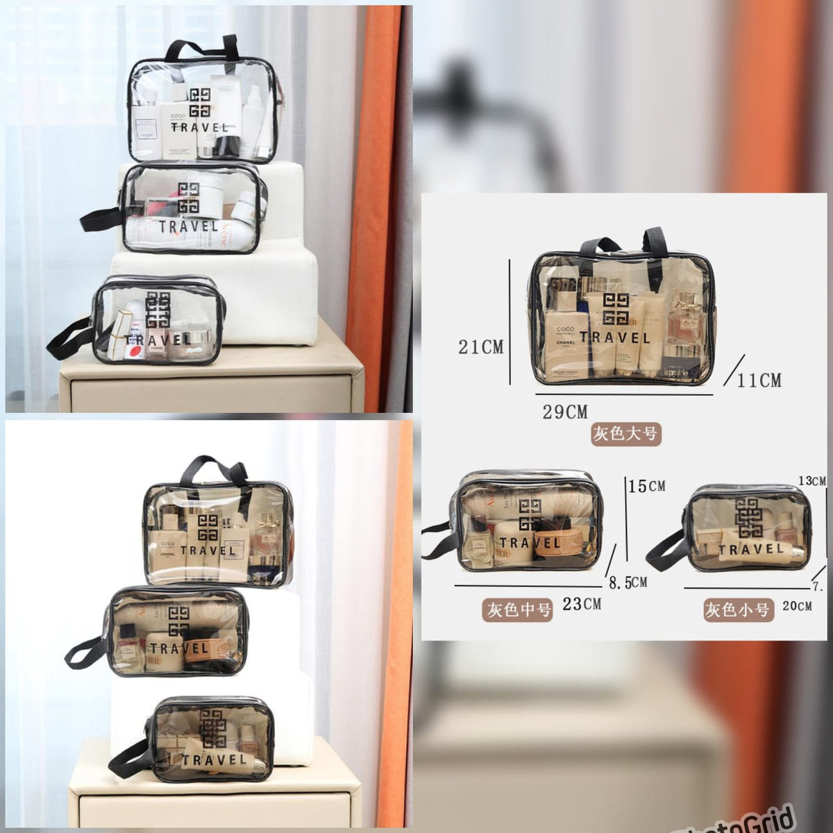 3 in 1Travel Portable Washbags