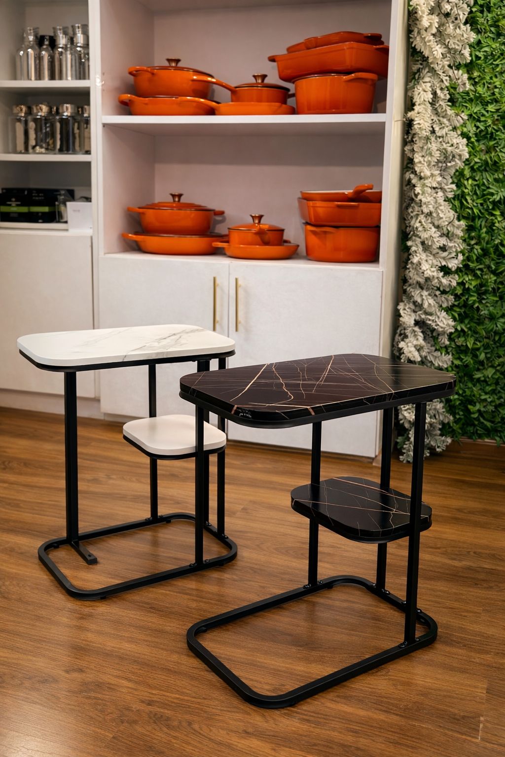 luxury Marble textured side table