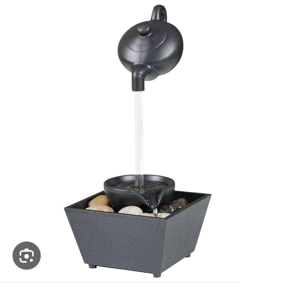 Led fountain floating Teapot water with stones