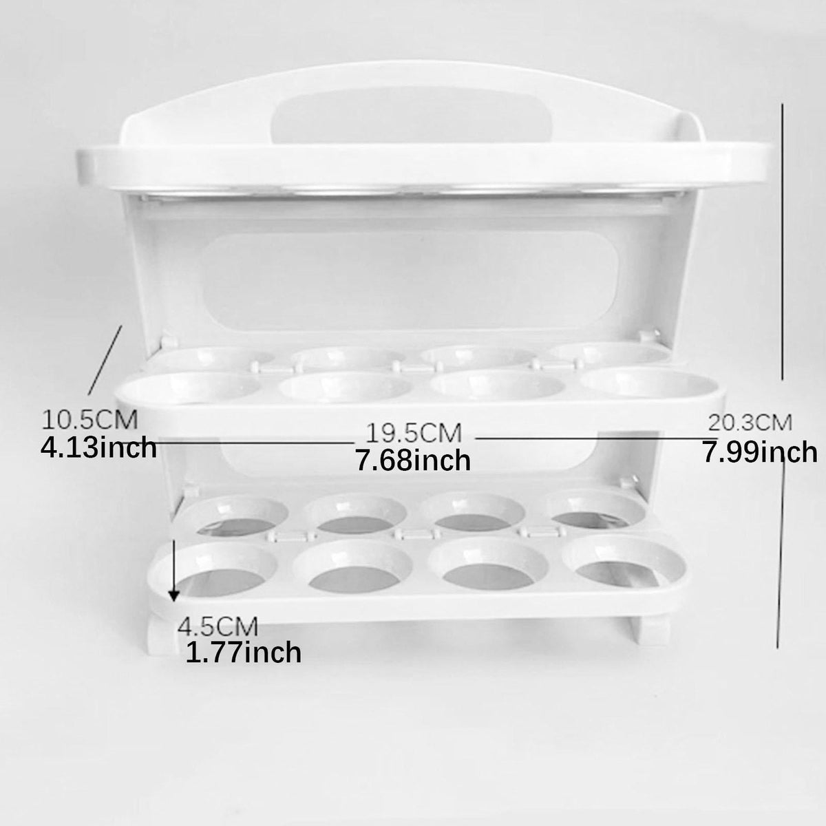24 eggs folding 3-layer egg organizer