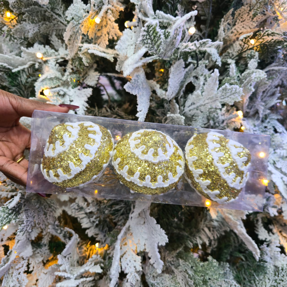 Gold 3pcs Set Christmas Ball