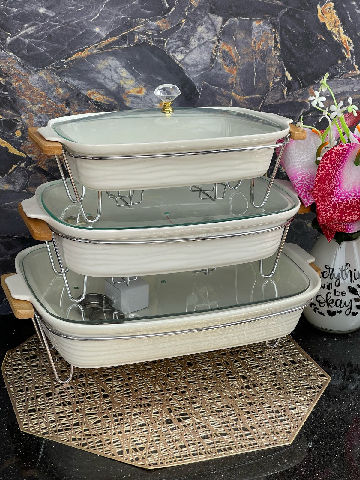 White plain Food warmers