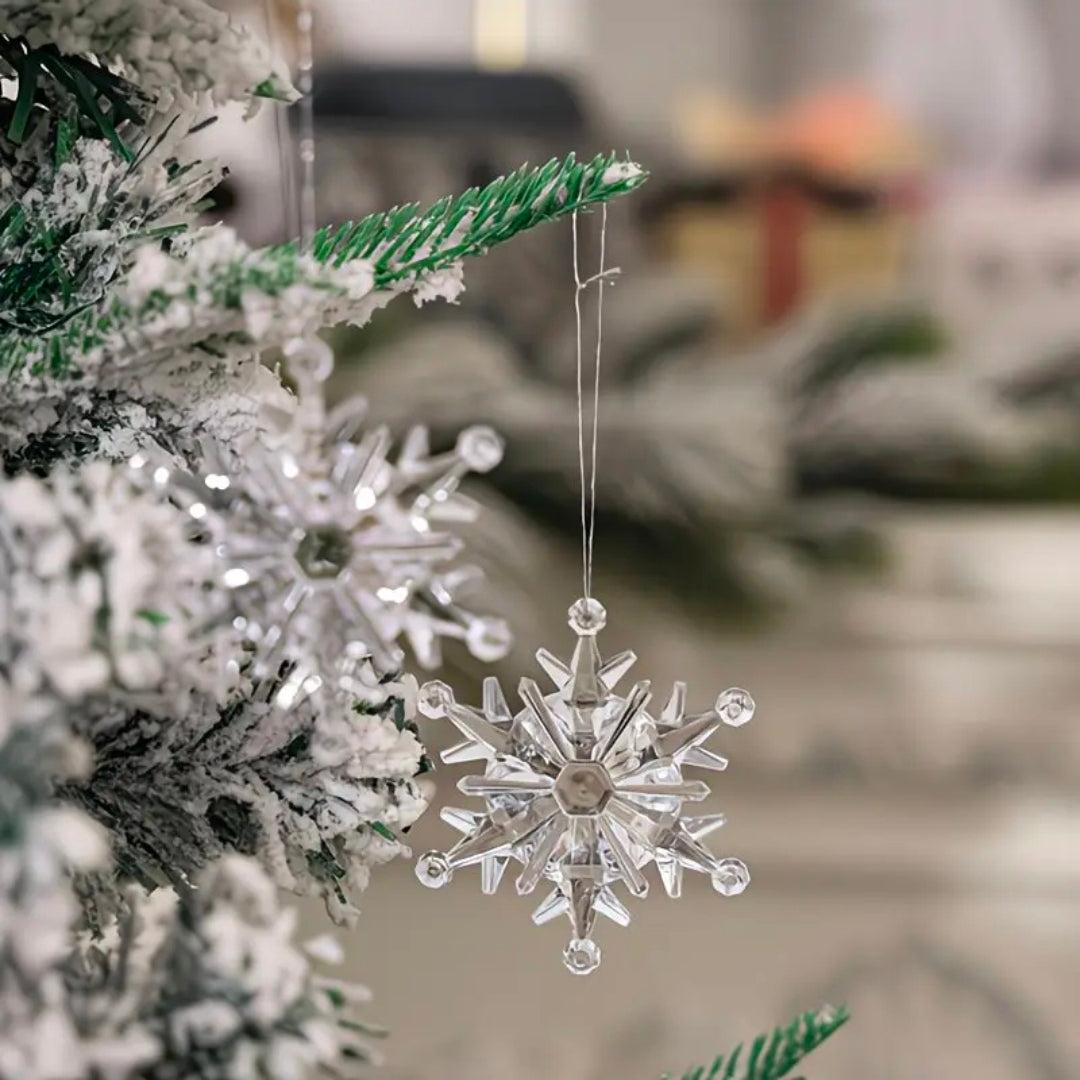 '-Piece Crystal Snowflake Christmas Ornaments