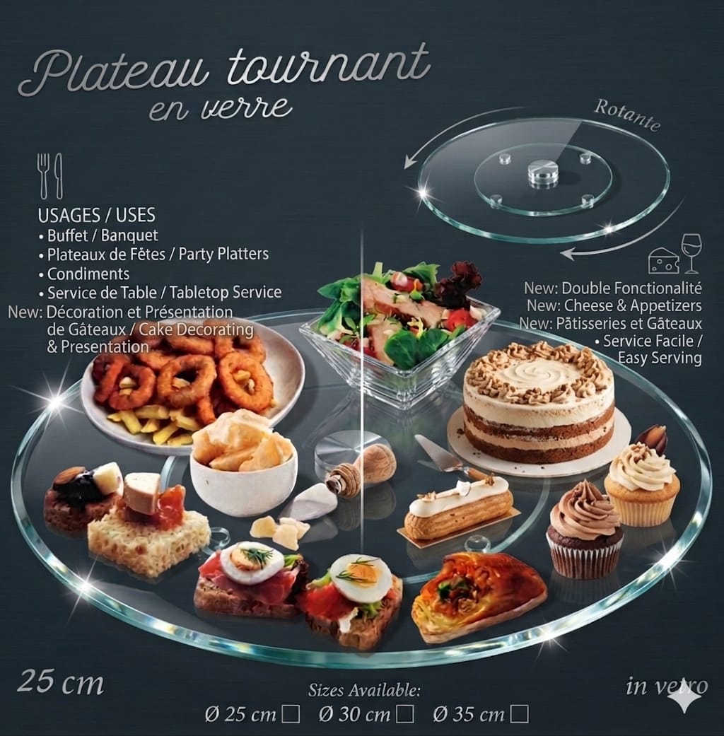 Glass Cake Turntable