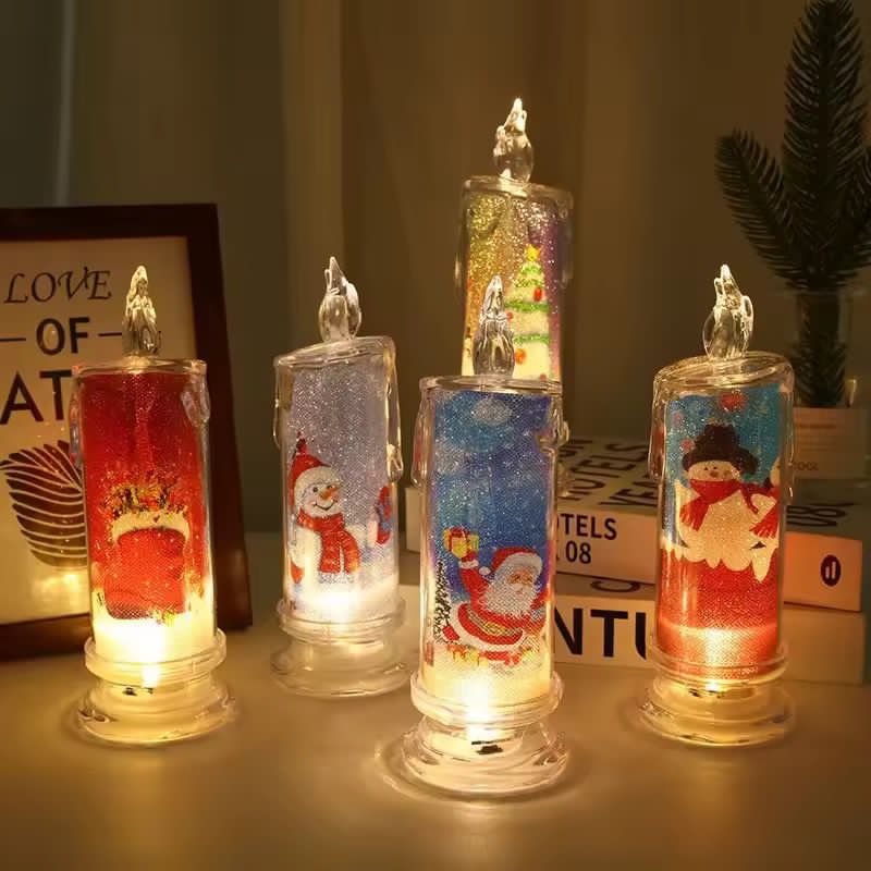 Flameless Electronic Candle Transparent Built