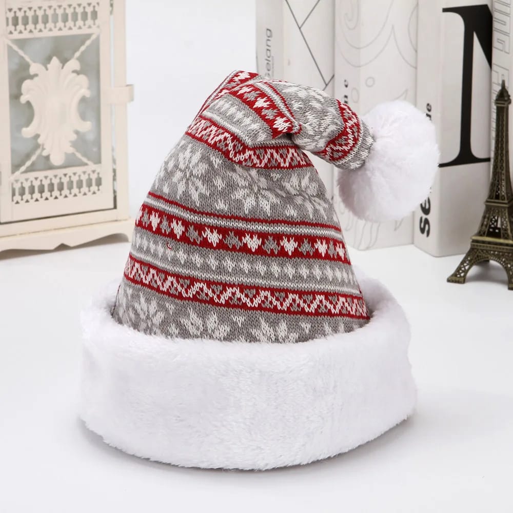 New Deer Knitted Wool Thick Plush Christmas Hat