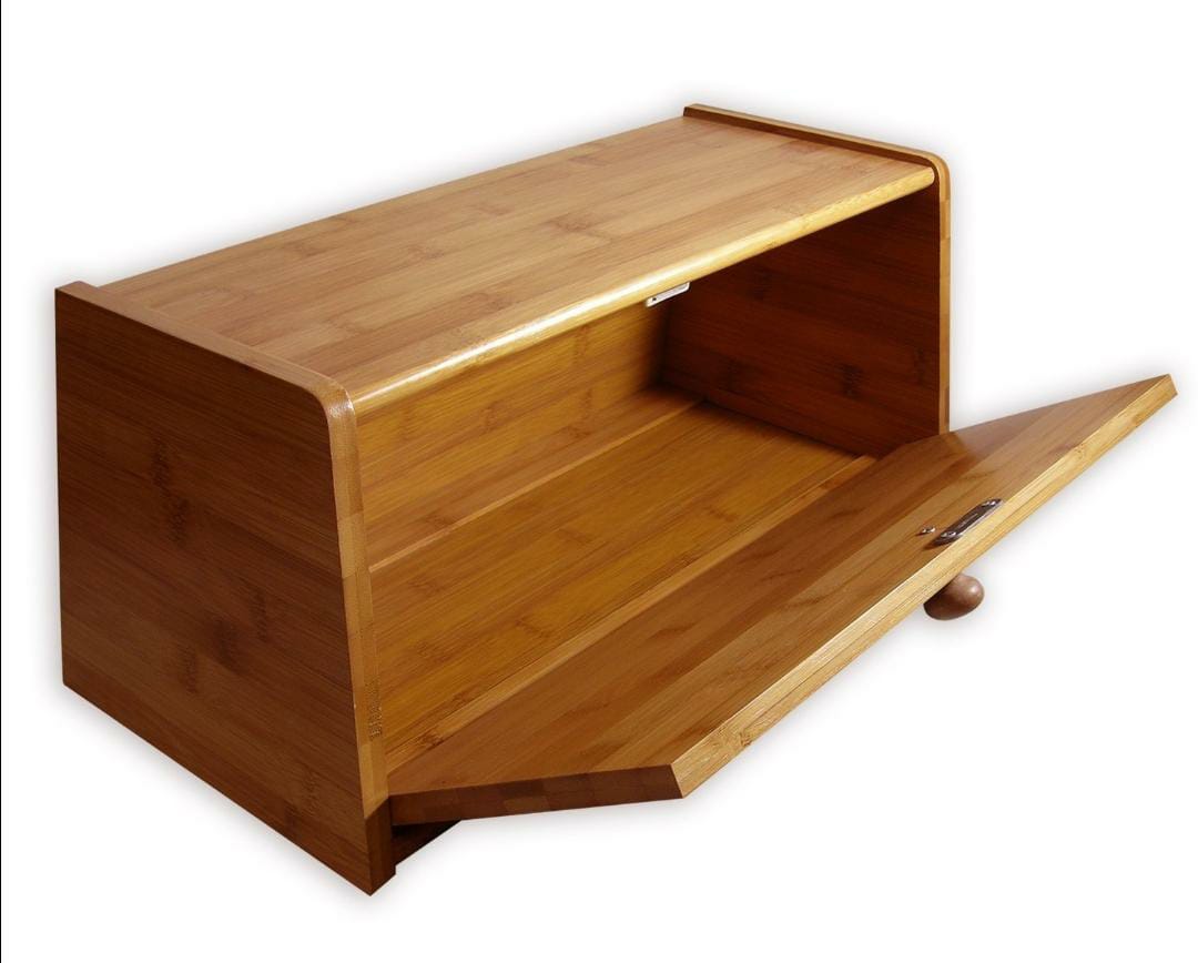 Wooden bamboo bread bin/spice storage