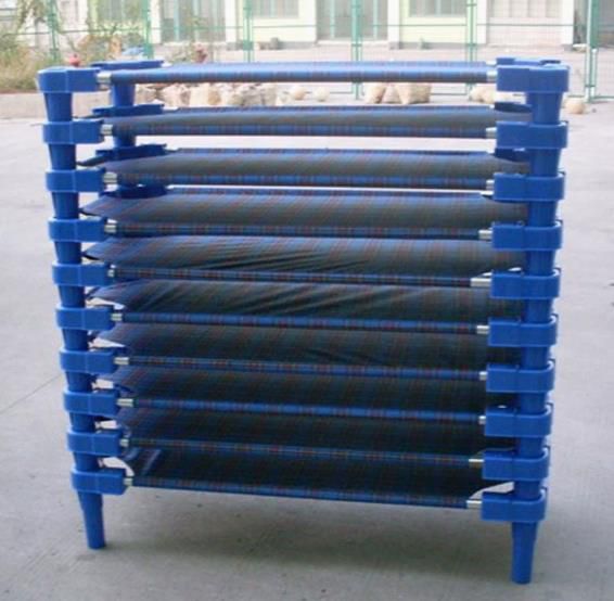 Stackable Kindergarten special plastic canvas bed bed Nursery lunch break bed