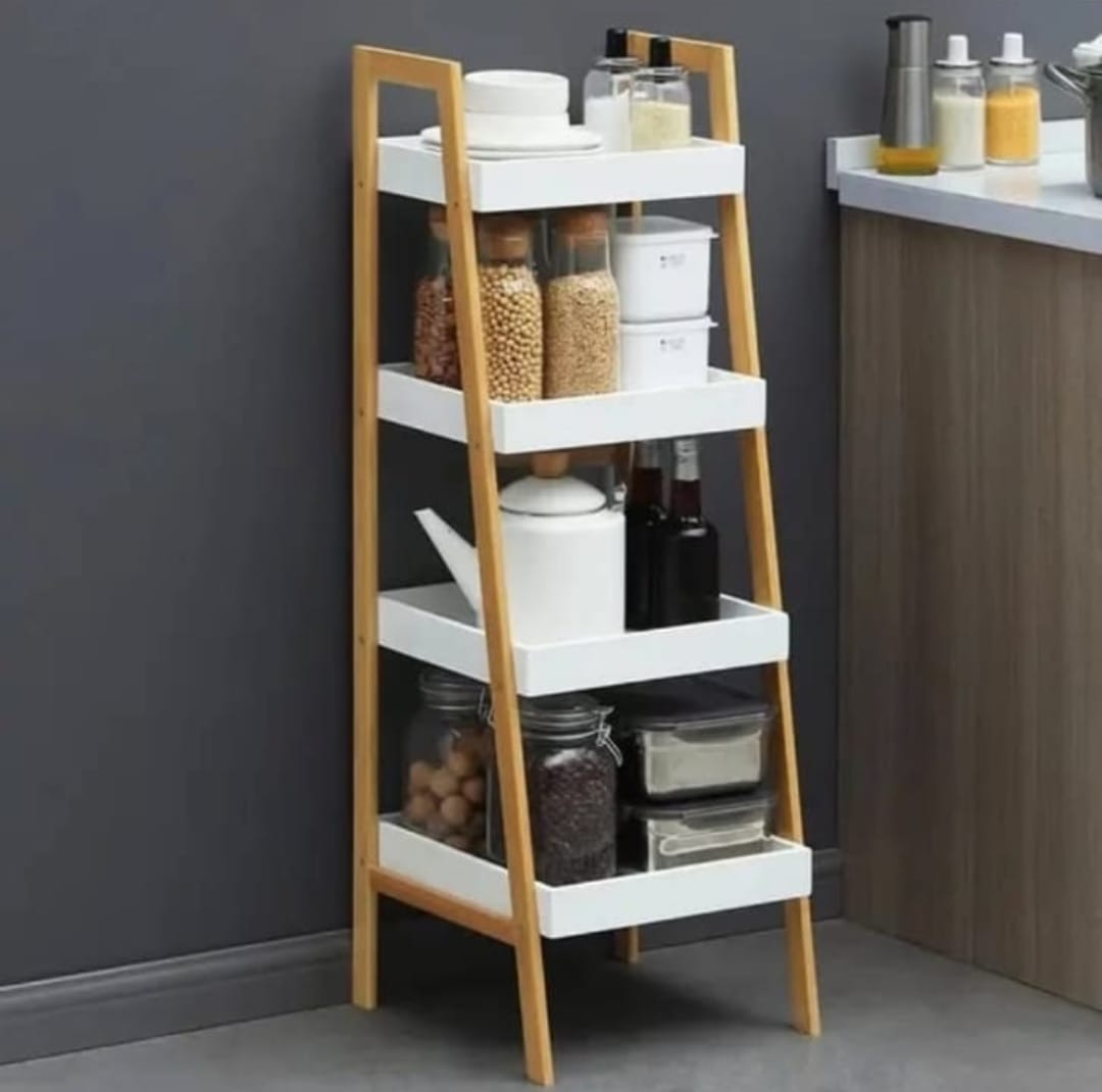 Wood Storage Display Shelf Wood Storage Rack / Home Office Bookshelf/Plant Flower Stand
