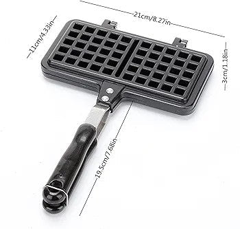 Non Stick Waffle pan,Waffle Maker,Food Mold Pot, with Insulated Handle,Non-Stick Plates, Easy Clean, Suitable for Making Waffles of Various Flavors