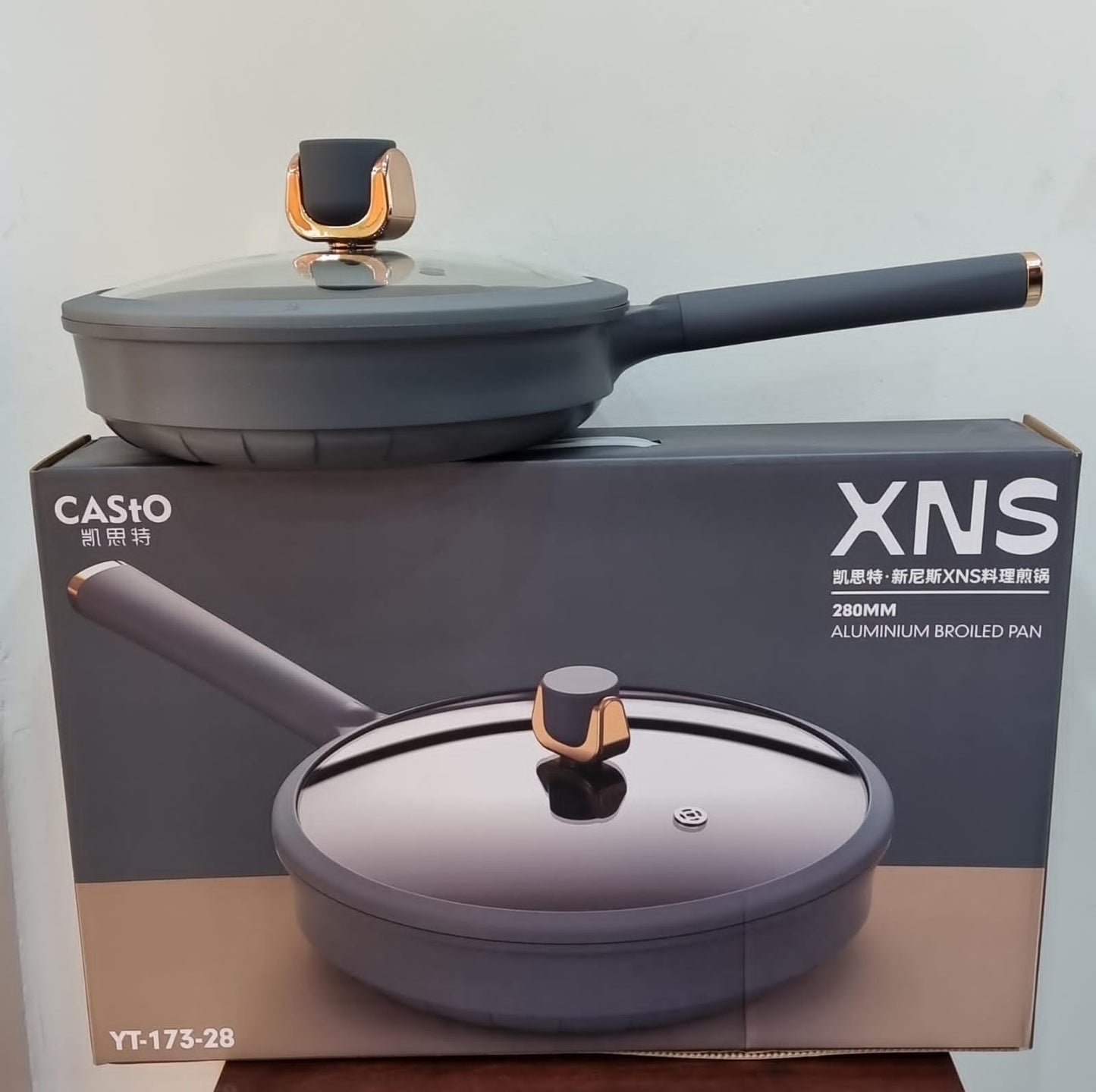280mm 4litre nonstick aluminium broiled pan