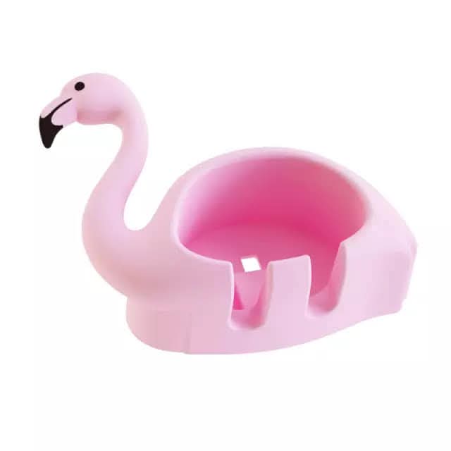 Flamingo decorative toothbrush holder