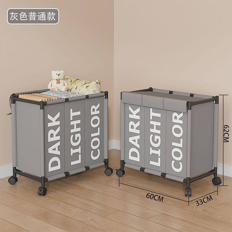 3 grid Laundry hamper with lockable rolling wheels&nbsp;