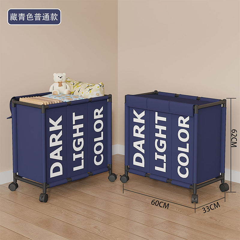 3 grid Laundry hamper with lockable rolling wheels&nbsp;